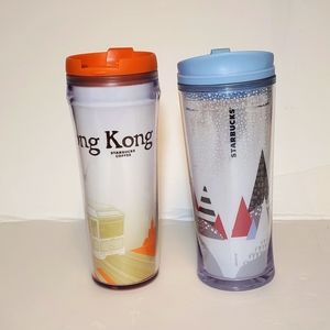 Starbucks Tall Travel Mugs Set of 2